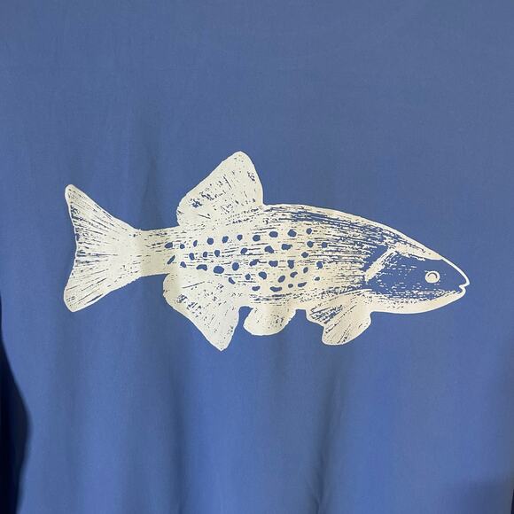 Caribbean Joe Men's Long Sleeve Fish Graphic Performance Shirt M Medium NWOT - Picture 6 of 8